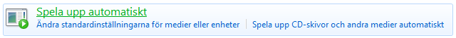 Kontrollpanelen - Spela upp automatiskt