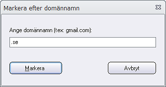 Dialogrutan 'Markera efter domännamn' (2)
