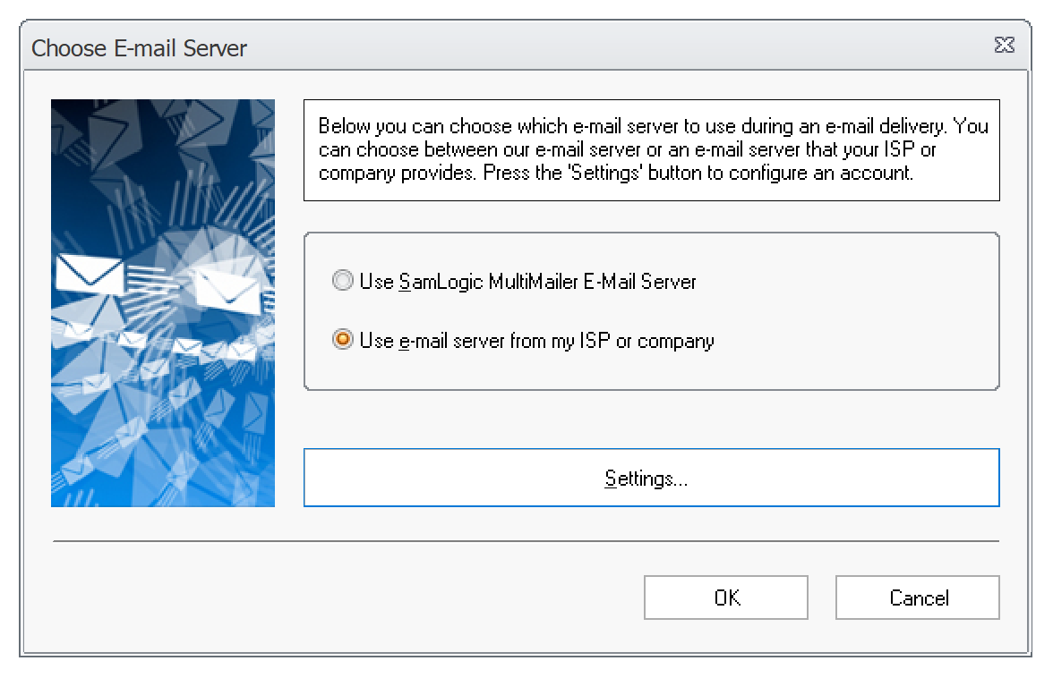 Choose E-mail Server