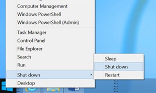 Windows 8.1 - Right-click Start menu