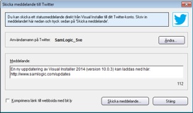 Visual Installer har std fr Twitter